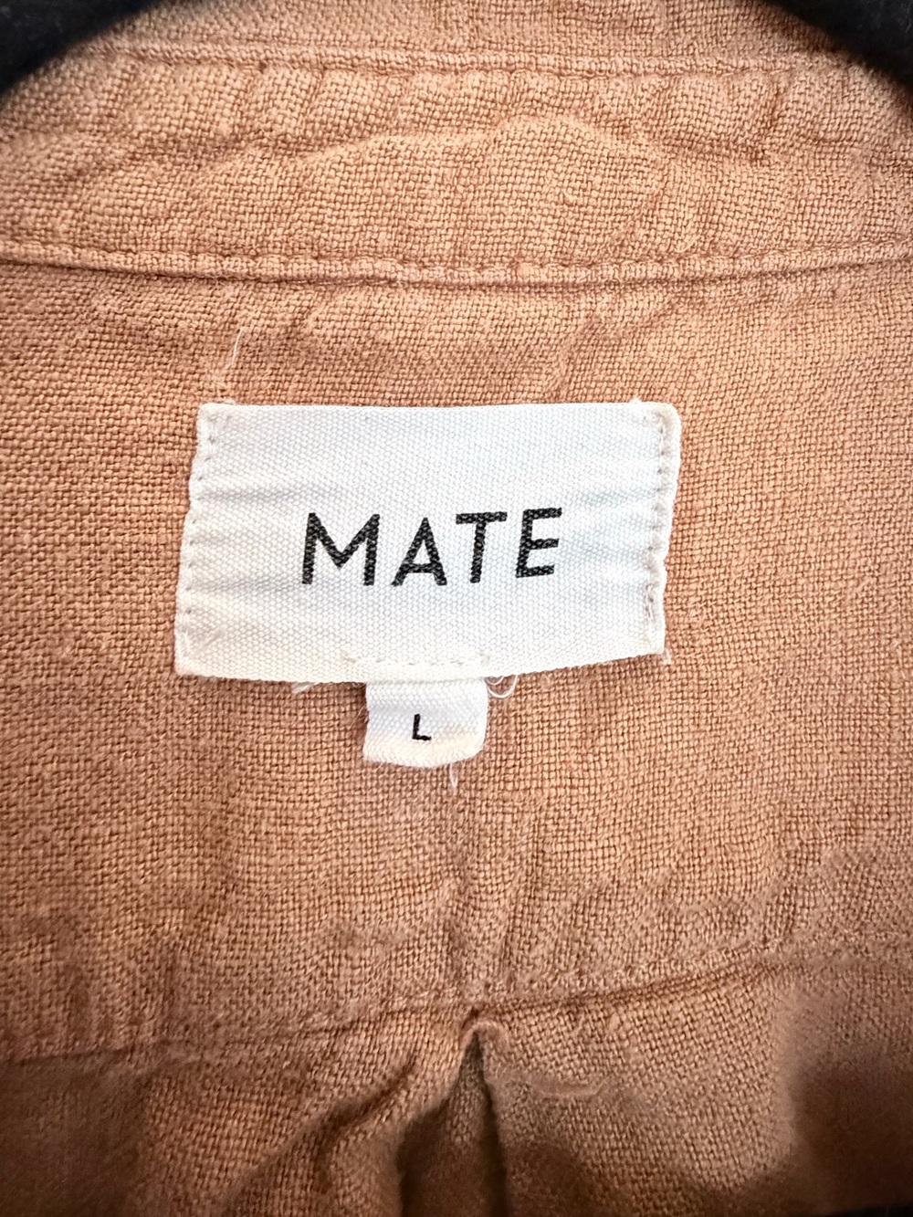 MATE the Label Button-Down Shirt in Rust Tan - Picture 5 of 8